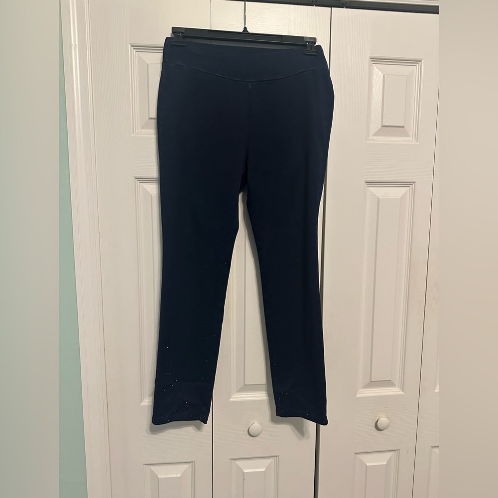 Women's Navy Blue Jeans with Embellishments